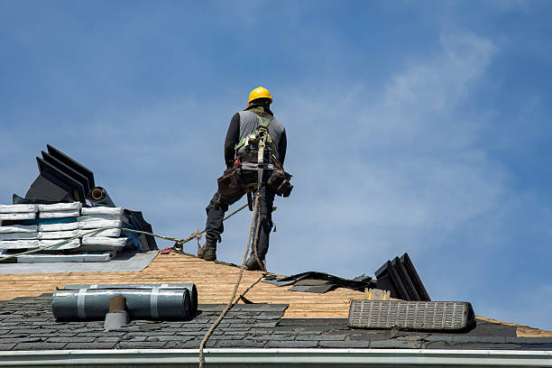Professional Roofing technician working in River Falls, WI